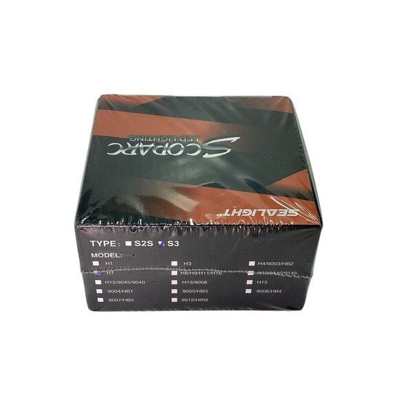 SEALIGHT® S3 H7 LED Headlight Bulbs White 104W 6500K IP68 2PCS New Sealed - Picture 4 of 4